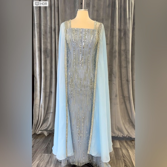 Mermaid Crystal Beaded Evening Dresses Gowns For Women Party - Picture 1 of 2